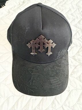 “Rico hats”,Black Studded Cross Accent Men's street style